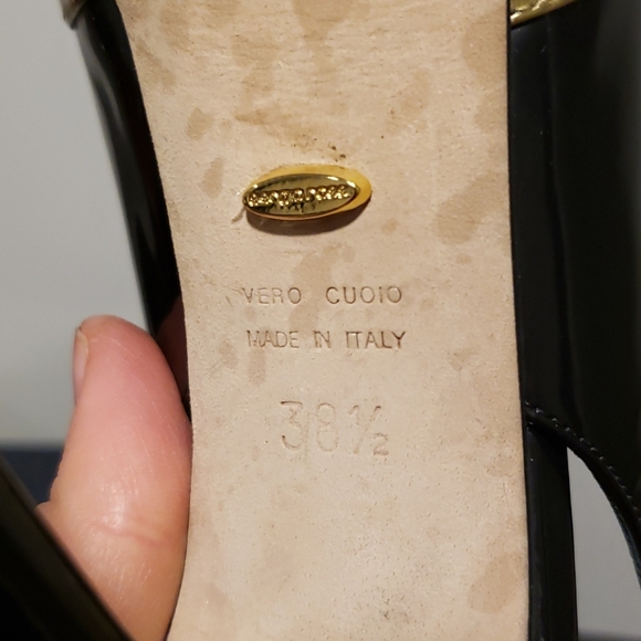 Sergio Rossi Bicolor Leather Slingback Platform - Picture 12 of 12